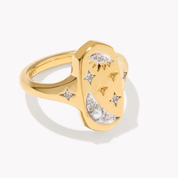 Kendra Scott Jewelry - NEW💛 Kendra Scott Skye Celestial Gold Cocktail Ring size 6